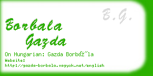 borbala gazda business card